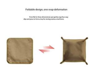 Plateau de rangement extérieur pour la maison, les voyages, le camping, pliable, carré, en tissu Oxford - Product Image 5