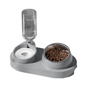 NEREIDS 2-in-1 automatico in acciaio inox Pet ciotola alimentatore rimovibile rete grigio acqua distributore solido in plastica Pet forniture per cani - Product Image 6