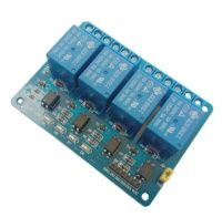 Modul Relay FYX Stock 5V 4 Saluran dengan Isolasi Optocoupler, Papan Relay Kontrol Pemicu Tingkat Tinggi Rendah