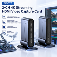 Tarjeta de Captura de Video HDMI Dual 4K, USB 3.2, Ventilador LED RGB, 1080P*60Hzx2, Salida en Bucle P010, para Transmisión en Vivo con Múltiples Cámaras