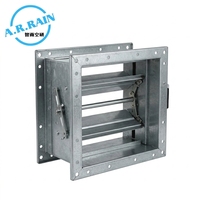 Amortisseur de fumée motorisé avec actionneur 24V/220V - 70 ° C/280 ° Fusible thermique C, vanne ignifuge pour la ventilation CVC