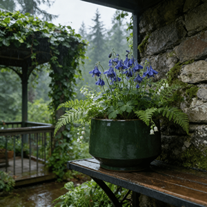 Pot de fleurs de jardin moderne pour la décoration de la maison, en argile respirante, vert foncé, fait à la main, glaçure solide, céramique, rond, avec trou de drainage 1 - Product Image 3