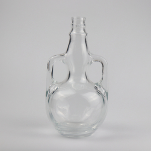 Mini bouteille en verre de forme spéciale 480ML, pour alcool, pour boissons, vin, Whisky, liquide, avec couvercle à vis, deux poignées, pour porte-bagages - Product Image 2