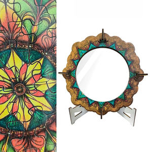 <span class=keywords><strong>Puzzle</strong></span> de 63 pièces avec motifs mandalas et femmes ethniques, miroir de maquillage décoratif, jouet en <span class=keywords><strong>bois</strong></span> OEM - Product Image 4