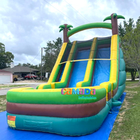 Glissière d'eau gonflable commerciale en PVC pour la maison ou l'école Maison de rebond amusante en plein air pour la fête des enfants Glissière de piscine d'usine bon marché