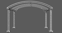 Arco armazón circular para conciertos, garantía comercial, armazón de escenario