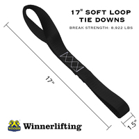 Sangles de fixation souples en polyester 100% de 1,5 pouce pour moto avec une résistance à la rupture de 8922 LBS