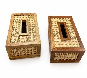 Boîte à mouchoirs en bois faite à la main, en bois naturel, pour table à manger, salon, salle de bain, bureau, fournisseur en gros - Product Image 2