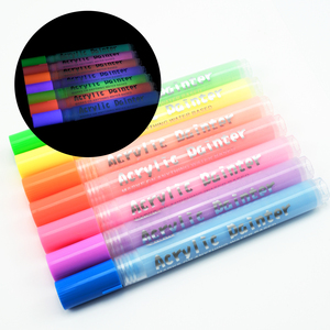 14 PCS phát sáng trong bóng tối đánh dấu 0.7mm và 2mm Neon Huỳnh Quang Sơn bút cho bức tranh đá, vải, thủy tinh, gỗ, và DIY Thủ công mỹ nghệ - Product Image 2