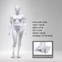 Glasfaser-Schaufensterpuppe für Damenkleider, Weiblicher Ganzkörper-Präsentationsständer, Weibliche Übergrößen-Schaufensterpuppe mit Großer Brust