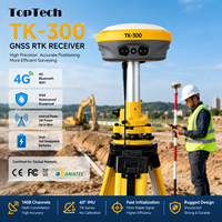 Receptor de Estación Base GNSS RTK Toptech TK300, Resistente al Agua IP68, Radio Interna de 2W, Conexión para Drones, para Proyectos de Topografía
