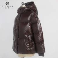 Manteaux en duvet pour femmes à capuche bouffante bulle courte Europe et Amérique Lady doudoune femmes manteaux en duvet d'oie