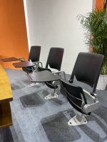 Chaise d'étudiant moderne avec tablette d'écriture, table d'étude pliable robuste pour adultes, pour la maison, le bureau, l'école, l'hôpital, la salle de sport, facile à nettoyer