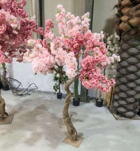 Albero di Ciliegio Artificiale Lussureggiante, Perfetto per Decorazioni di Matrimoni ed Eventi, Ornamento Floreale Elegante Rosa per Interni ed Esterni - Product Image 2