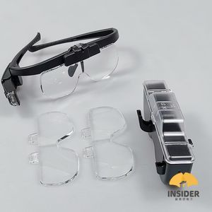 Lupa de Cabeza con Aumento de 1.5X-4.5X, Lupa de Manos Libres con Luz LED para Trabajos de Precisión, Lectura, <span class=keywords><strong>Gafas</strong></span> de Aumento Recargables - Product Image 5