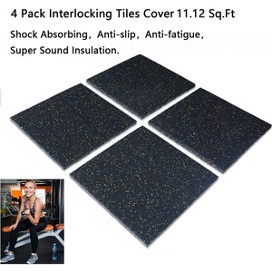 Factory High Density Gym1m*1m Mat Floor Indoor Rubber Floor for Fitness Anti-slip Epdm Gym Rubber Flooring <b>Tiles</b> <b>Plastic</b> - Product Image 3