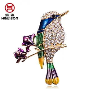 2022 gut gestaltete Kleidung Accessoires Kristall Strass Vintage Bluebird Brosche antike Kolibri Pin