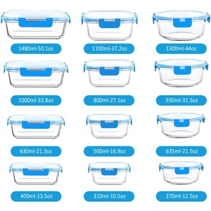 Lot de 8 récipients en verre pour la préparation des repas avec couvercles, boîtes à lunch Snapware pour le stockage des aliments, récipients de cuisine hermétiques pour les restes - Product Image 3