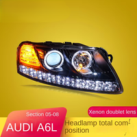 Phares avant de haute qualité pour Audi A6L 05-08, nouveaux, 12V 6000K LED Angel Eyes, feux de jour, Plug & Play