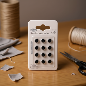 Bottoni a Pressione in Metallo Nero Ilan 8mm, Confezione da 12 Pezzi - Product Image 3