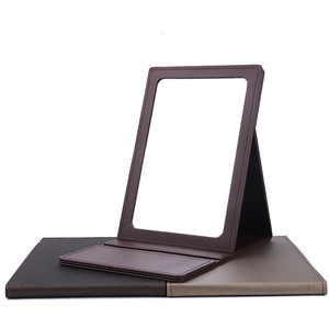 Specchio per Trucco Pieghevole di Lusso con Cornice in Pelle PU, Specchio Portatile per Esposizione <span class=keywords><strong>Gioielli</strong></span> e Bancone Negozio - Product Image 3