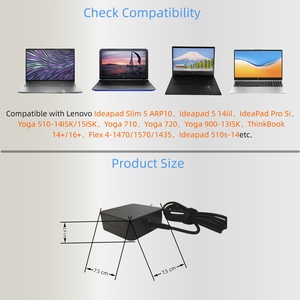 65W <span class=keywords><strong>AC</strong></span> <span class=keywords><strong>Adapter</strong></span> Điện Máy Tính Xách Tay Sạc Qc1.0 Thân Thiện Với Môi Cho Ideapad Mỏng 5 Arp10 Yoga 510-14 710 720 Thinkbook - Product Image 3