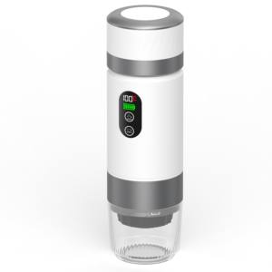 Machine à café à capsules semi-automatique en acier inoxydable auto-chauffante 20 bars, portable, rechargeable, avec écran LED - Product Image 1