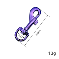 Mousqueton pivotant coloré en alliage de zinc, fermoir à gâchette métallique, crochet pour chien, pour sangle de sac à main, laisse pour animal, accessoires de quincaillerie pour sac et lanière