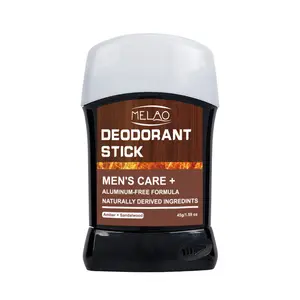 Melao Deodorizer Vegan Deodorant Stick Amber With Sandalwood Scent Cruelty Free Deodorant Stick 45g For Men And Women