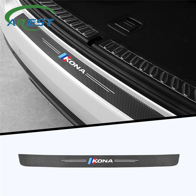 1Pc Kofferbak Decoratieve Beschermende Stickers Bumper Modificatie Voor Hyundai Kona 2019 2020 Accessoires Auto Styling