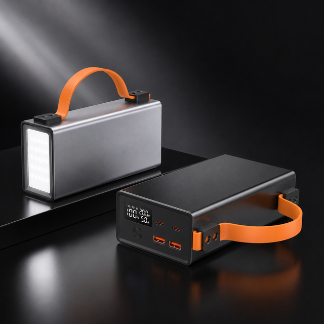 Large Capacity Power Bank 30000mAh 40000mAh 50000mAh 60000mAh 100W PD Fast Charging Dual USB-C Power Bank with LED Light