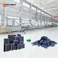 Usine de recyclage des déchets de panneaux solaires industriels, technologie de pyrolyse, contrôle de température 450-600°C, entièrement automatique, 50-60 pièces/heure SUNY