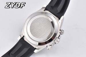 Reloj Cronógrafo Mecánico de Lujo de Alta Calidad de 40 mm QF 126519, Acero 904L, 4131, 155 g de Peso, Deportivo, de Buceo, con Correa de Goma Negra Panda - Product Image 6