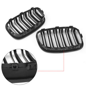 2Pcs ABS Grille de pare-chocs avant pour BMW Série 1 F20 116i 118i 2012 <span class=keywords><strong>2013</strong></span> 2014 Noir brillant - Product Image 4