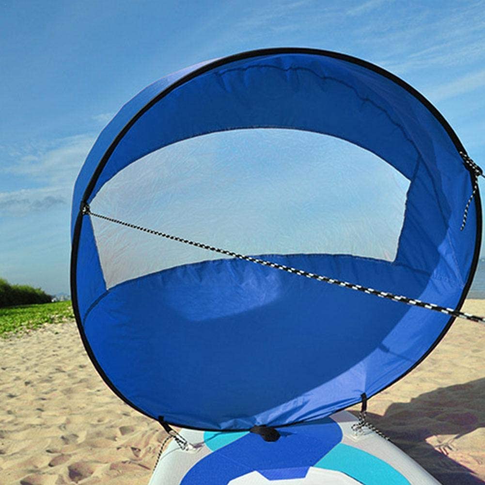 Vela Para Tabla De Paddle, Vela Plegable Para Kayak A Favor Del Viento, Vela Para Tabla De Paddle Sup De Instalaciu00f3n Instantu00e1nea, Fu00e1cil De Montar, Ru00e1pida De Proporcionar, Accorios Para Vela De
