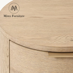 Meja kopi sudut bulat Sofa mewah, lampu dekorasi Interior ruang tamu Modern meja samping kayu furnitur Nordik - Product Image 2