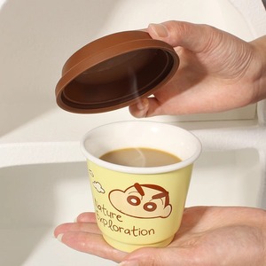 Crayon Shin Chan <b>Ceramic</b> <b>Mug</b> With Lid And Handle Cartoon Design Travel Coffee Cup For Office Use Spring 2025 - Product Image 5