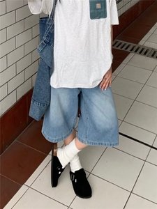 Shorts en jean imperméables pour hommes, style décontracté, coupe droite, nouvelle collection été 2025, tendance Hong Kong, marque transfrontalière - Product Image 6