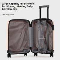 Valise à roulettes pour enfants, 20 pouces, légère, coque rigide, design de dessin animé, logo personnalisé, boîte cadeau avec serrure à code