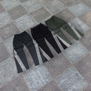 Pantalons de survêtement en coton French Terry à jambes larges pour hommes, style streetwear, baggy, empilés, surdimensionnés - Product Image 1