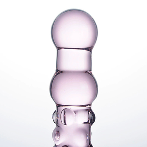 Dildo de cristal transparente de tamaño grande con cuentas extendidas, producto para adultos para el placer de la masturbación femenina, venta al por mayor. - Product Image 2
