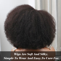 Perruque frontale HD sans colle en cheveux humains vierges bruts à cuticules alignées, style Afro Kinky Curly Bob, pour usage quotidien