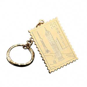 Porte-clés en métal avec logo d'hôtel, logo 3D 2D, porte-clés en métal en gros - Product Image 2