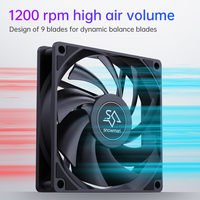 SNOWMAN 120mm ARGB PWM Smart Sync Computer Case Fan Ventilador de refrigeración de PC de alta presión estática con LED para escritorios de juegos