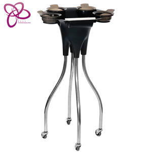 T0144-1 de lujo para salón de belleza, nuevo equipo de extensiones de cabello con ruedas, cubiertas plegables para peluquero, color negro, 2022 - Product Image 5