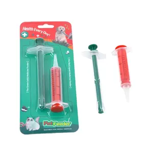 De productos para mascotas de plástico para mascotas perro gato automática medicina verde con un líquido rojo de conjunto