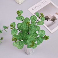 Feuilles d'eucalyptus artificielles fleur de soie naturelle vraie touche longue durée 3-5 ans décoration de la maison mariage forêt Style plante