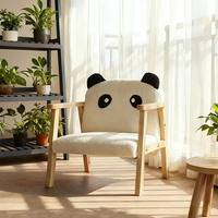 Petit tabouret-canapé moderne en tissu Panda de dessin animé pour enfants, capacité 1 personne, démontable, pour l'étude, la lecture, l'écriture et le dessin des bébés
