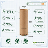 Tube de rouge à lèvres en papier kraft écologique résistant à l'huile, emballage en carton pour gloss à lèvres, stick déodorant, boîte cosmétique
