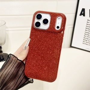 เคสโทรศัพท์ซิลิโคนกันกระแทกสีพื้นแบบนิ่มประดับกลิตเตอร์สีชมพู สำหรับ iPhone 17 Pro 16 15 14 13 12 11 Max - Product Image 5
